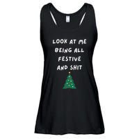 Look At Me Being All Festive Funny Christmas Ladies Essential Flowy Tank