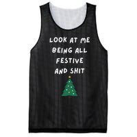 Look At Me Being All Festive Funny Christmas Mesh Reversible Basketball Jersey Tank