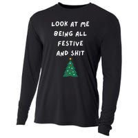 Look At Me Being All Festive Funny Christmas Cooling Performance Long Sleeve Crew