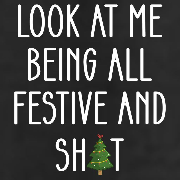 Look At Me Being All Festive And Shit 7 Panel Mesh Trucker Snapback Hat