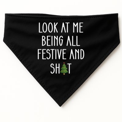 Look At Me Being All Festive And Shit USA-Made Doggie Bandana