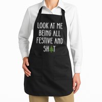 Look At Me Being All Festive And Shit Full-Length Apron With Pockets