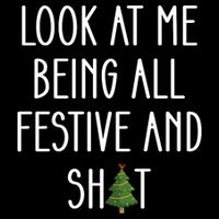 Look At Me Being All Festive And Shit Full-Length Apron With Pockets