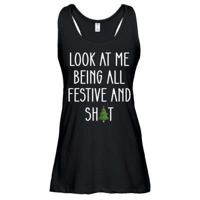 Look At Me Being All Festive And Shit Ladies Essential Flowy Tank