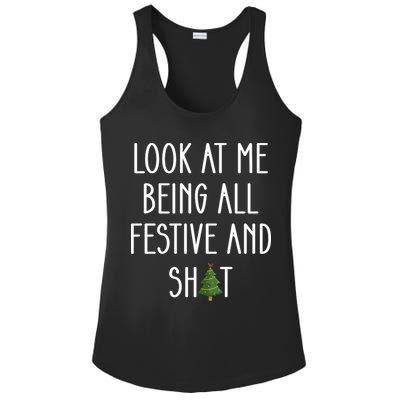 Look At Me Being All Festive And Shit Ladies PosiCharge Competitor Racerback Tank
