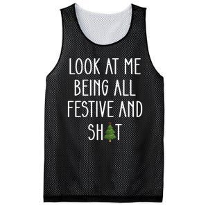 Look At Me Being All Festive And Shit Mesh Reversible Basketball Jersey Tank