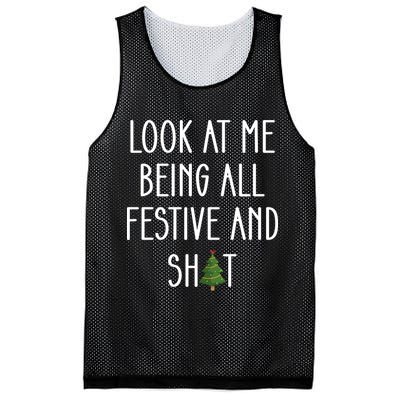 Look At Me Being All Festive And Shit Mesh Reversible Basketball Jersey Tank