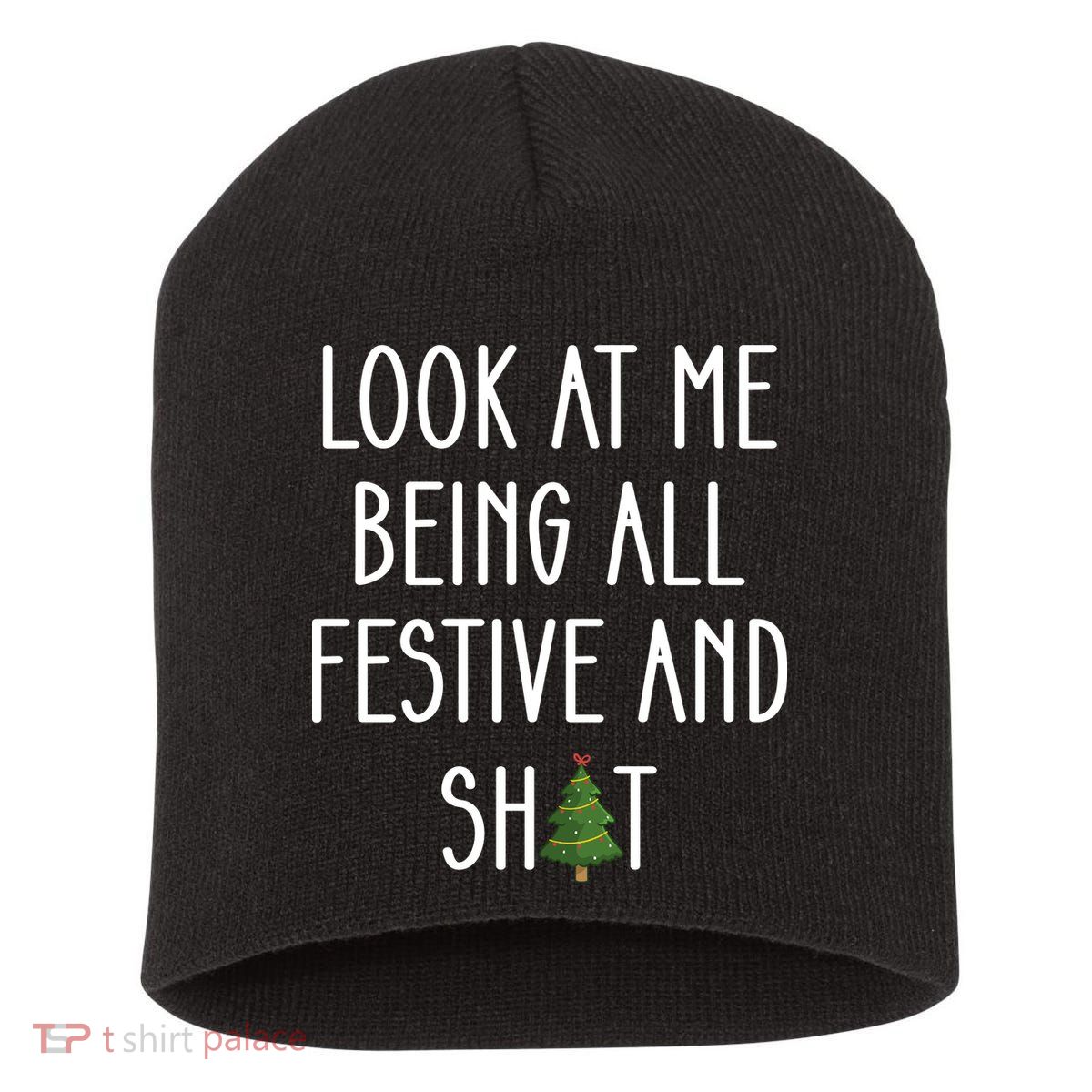 Look At Me Being All Festive And Shit Short Acrylic Beanie