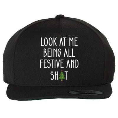 Look At Me Being All Festive And Shit Wool Snapback Cap