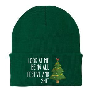 Look At Me Being All Festive And Shit Knit Cap Winter Beanie