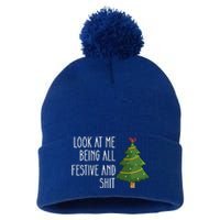 Look At Me Being All Festive And Shit Pom Pom 12in Knit Beanie