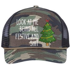 Look At Me Being All Festive And Shit Retro Rope Trucker Hat Cap