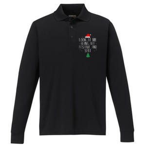 Look At Me Being All Festive and Shits Funny XmasChristmas Performance Long Sleeve Polo