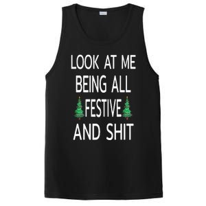 Look At Me Being All Festive And Shits Funny Xmas Christmas PosiCharge Competitor Tank