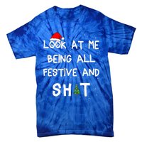 Look At Me Being All Festive Christmas Matching Family  Tie-Dye T-Shirt