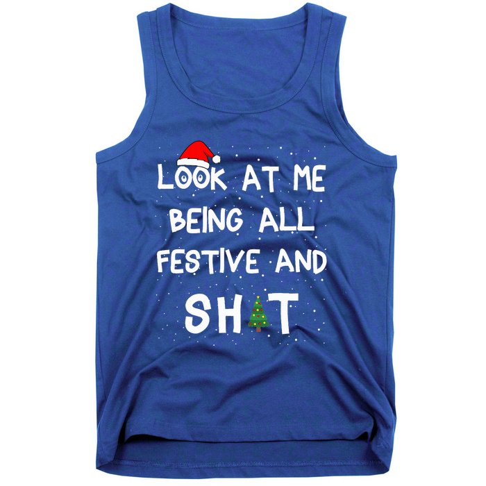 Look At Me Being All Festive Christmas Matching Family  Tank Top