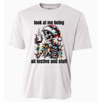 Look At Me Being All Festive And Stuff Humorous Xmas Funny Cooling Performance Crew T-Shirt