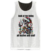 Look At Me Being All Festive And Stuff Humorous Xmas Funny Mesh Reversible Basketball Jersey Tank