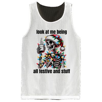 Look At Me Being All Festive And Stuff Humorous Xmas Funny Mesh Reversible Basketball Jersey Tank