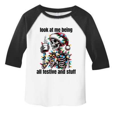 Look At Me Being All Festive And Stuff Humorous Xmas Funny Toddler Fine Jersey T-Shirt