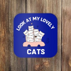 Look At My Lovely Cats ,Funny Siamese Cat Coaster