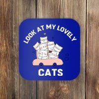 Look At My Lovely Cats ,Funny Siamese Cat Coaster