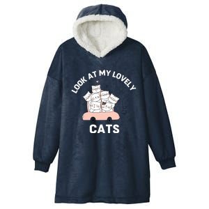 Look At My Lovely Cats ,Funny Siamese Cat Hooded Wearable Blanket