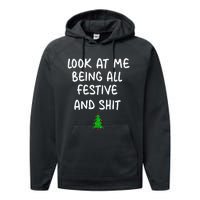 Look At Me Being All Festive Christmas Performance Fleece Hoodie