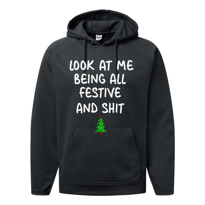 Look At Me Being All Festive Christmas Performance Fleece Hoodie