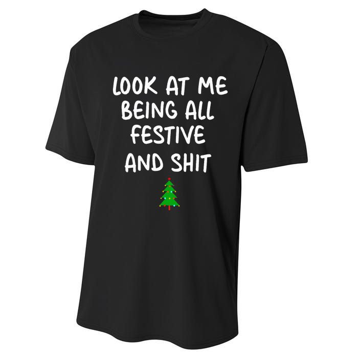 Look At Me Being All Festive Christmas Performance Sprint T-Shirt