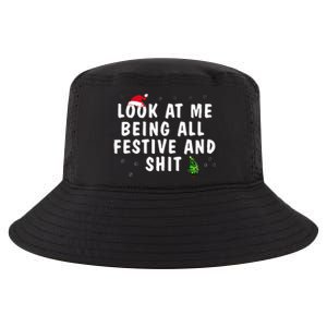 Look At Me Being All Festive And Shit Humorous Christmas  Cool Comfort Performance Bucket Hat