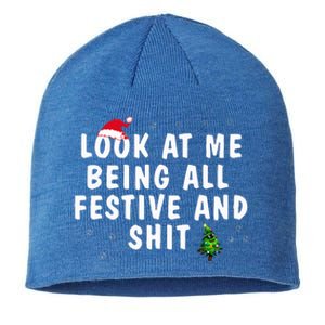 Look At Me Being All Festive And Shit Humorous Christmas  Sustainable Beanie