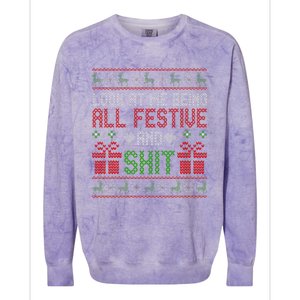  Look At Me Being All Festive And Shit Xmas Colorblast Crewneck Sweatshirt