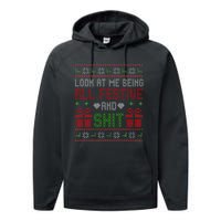  Look At Me Being All Festive And Shit Xmas Performance Fleece Hoodie