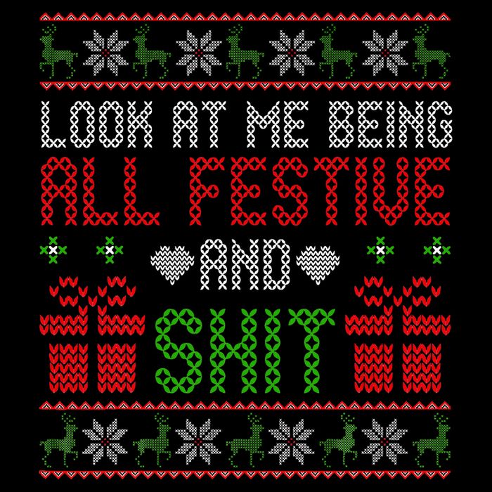  Look At Me Being All Festive And Shit Xmas Cooling Performance Long Sleeve Crew