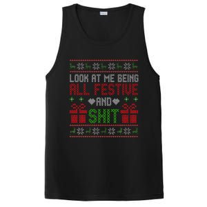  Look At Me Being All Festive And Shit Xmas PosiCharge Competitor Tank