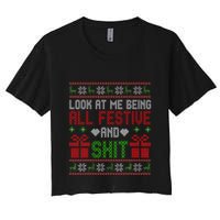  Look At Me Being All Festive And Shit Xmas Crop Top