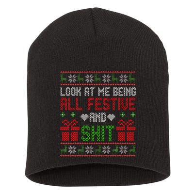  Look At Me Being All Festive And Shit Xmas Short Acrylic Beanie