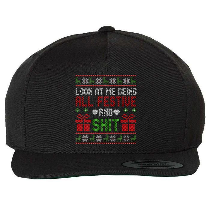  Look At Me Being All Festive And Shit Xmas Wool Snapback Cap