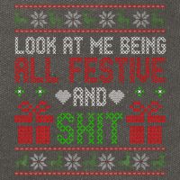  Look At Me Being All Festive And Shit Xmas Cotton Canvas Backpack