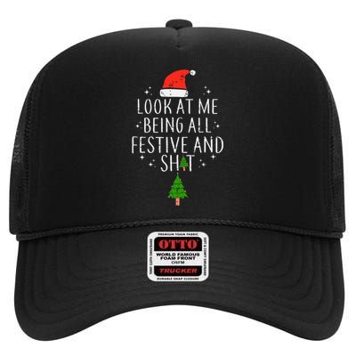 Look At Me Being All Festive High Crown Mesh Back Trucker Hat