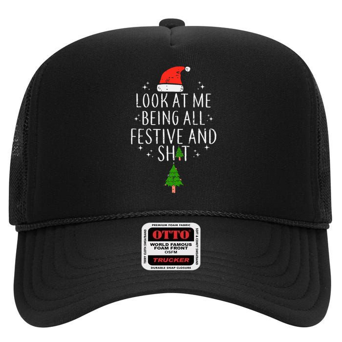 Look At Me Being All Festive High Crown Mesh Back Trucker Hat