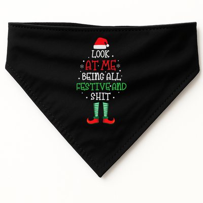 Look At Me Being All Festive And Shit Funny USA-Made Doggie Bandana