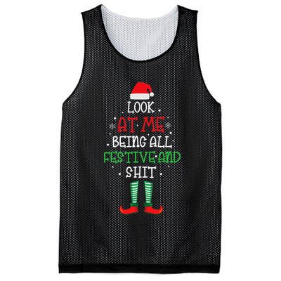 Look At Me Being All Festive And Shit Funny Mesh Reversible Basketball Jersey Tank
