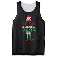 Look At Me Being All Festive And Shit Funny Mesh Reversible Basketball Jersey Tank