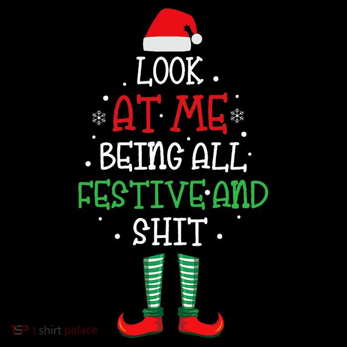 Look At Me Being All Festive And Shit Funny Premium T-Shirt