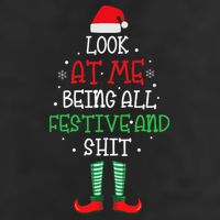 Look At Me Being All Festive And Shit Funny Microfiber Hand Towel