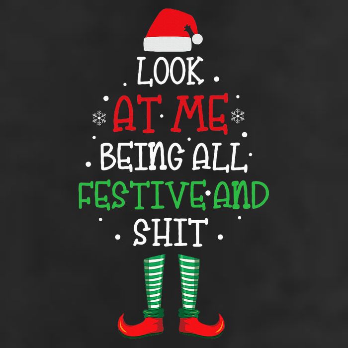 Look At Me Being All Festive And Shit Funny Microfiber Hand Towel