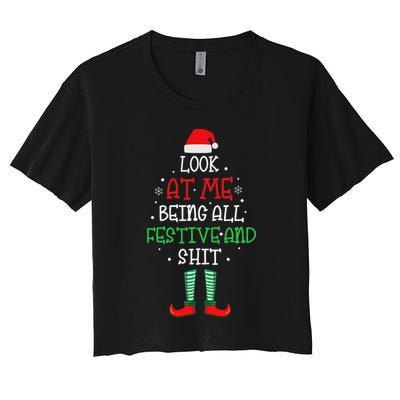 Look At Me Being All Festive And Shit Funny Crop Top