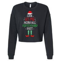 Look At Me Being All Festive And Shit Funny Cropped Pullover Crew